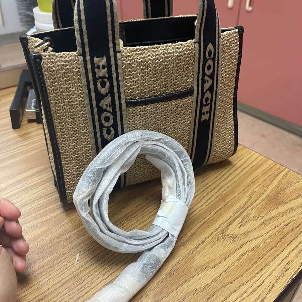 Coach Black and Tan Tote Bag